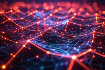 Abstract Neural Network Concept.