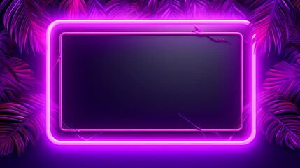 Neon purple rectangular frame