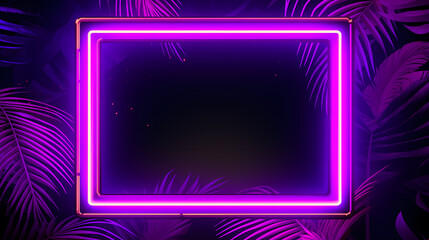 Neon purple rectangular frame