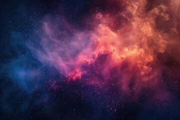Cosmic Nebula Clouds in Deep Space. - obrazy, fototapety, plakaty