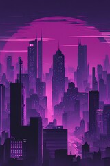 Generative AI. Gritty Cyberpunk Cityscape Infused With Retro Flair T-shirt Design
