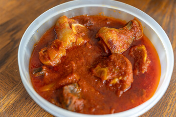 Nigerian Beef and Cow foot Leg stew Ready to eat