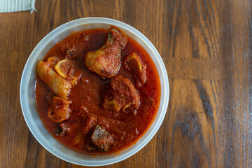 Nigerian Beef and Cow foot Leg stew Ready to eat