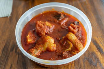 Nigerian Beef and Cow foot Leg stew Ready to eat
