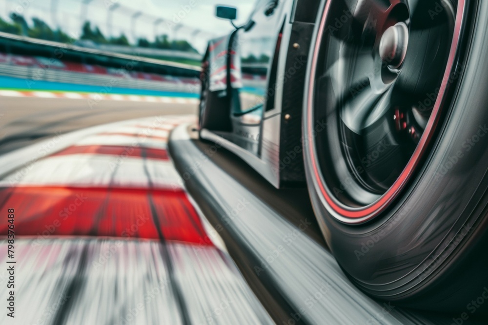 Aufkleber drifting and racing concept. background with selective focus and copy space