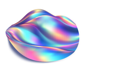 Holographic foil. Bright holographic foil. 3d vector illustration.