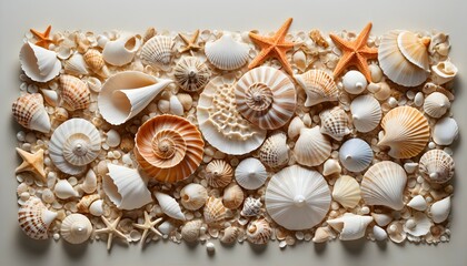 Fototapeta na wymiar sea shells isolated on white
