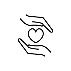 Give heart outline icons, minimalist vector illustration ,simple transparent graphic element .Isolated on white background