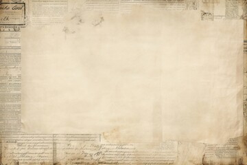 Antique objects border paper page backgrounds.