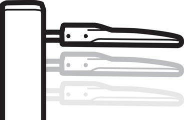 터치식 신장 측정 라인드로잉 일러스트
Touch-type height measurement line drawing illustration