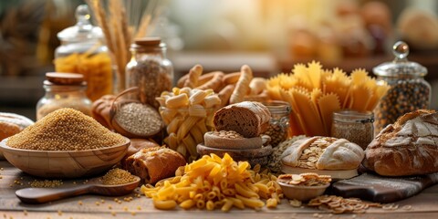 variety of carbohydrate-rich foods that are limited or eliminated in a diet high in fats
