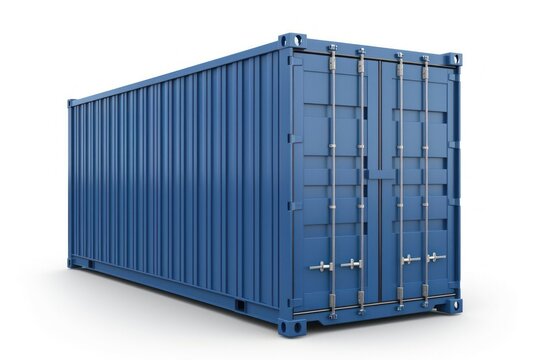 Blue shipping container gate cargo container.