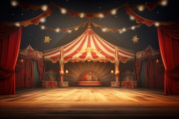 Circus stage entertainment architecture.