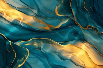 Obraz premium Regal Gold Midnight Elegance: Vibrant Art Silky Grain Luxury Abstract Background