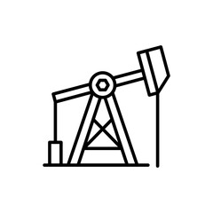 Obraz premium Oil refinery outline icons, minimalist vector illustration ,simple transparent graphic element .Isolated on white background