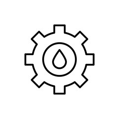 Oil management outline icons, minimalist vector illustration ,simple transparent graphic element .Isolated on white background