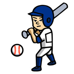 バッター　野球　イラスト