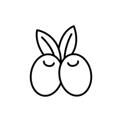 Olive oil outline icons, minimalist vector illustration ,simple transparent graphic element .Isolated on white background