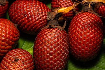 AGUAJE, A VERY CONSUMED FRUIT IN THE AMAZON REGIONS, AGUAJE OR BURUTI IS A DELICIOUS FRUIT, PHOTOGRAPH OF AGUAJE FRUIT, BURUTI FRUIT