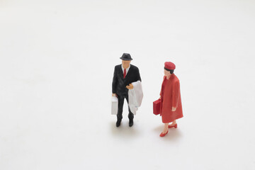 the figures man, businessman handbag, tiny figure