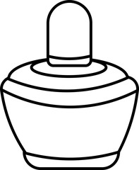 Alcohol Lamp Vector Outline Illustration