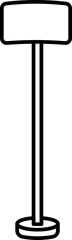 Floor Lamp Vector Outline Illustration