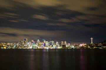 Fototapeta na wymiar Seattle Skyline at night