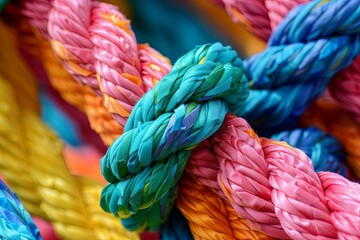 Power Teamwork: The Multicolored Rope of Synergy and Strength