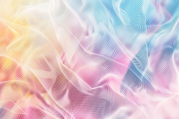 Fine Grain Detail: Pastel Tones Mesh Abstract with Colorful Splashes