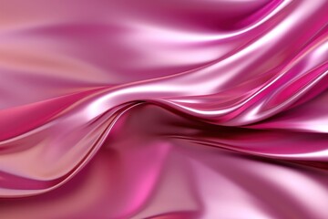 Obraz premium Rendering of dark metallic liquid pink silk backgrounds.