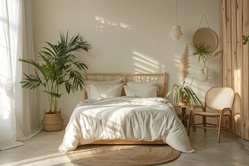 Serene Tropical Eco-Friendly Room Design with Light Wood Features