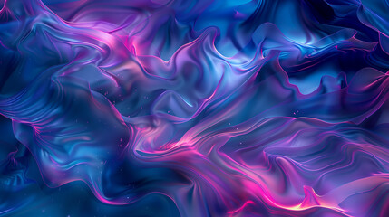 Cosmic Silk Waves Abstract Art [16:9]