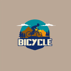 Running logo vector graphic of illustration with background