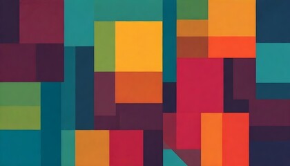Minimalistic Geometric Artwork Colorful Illustration Digital Painting Abstract Background Design