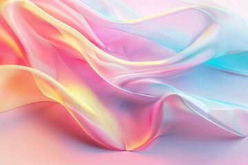 Vibrant Color Gradient: Abstract Pastel Holographic Modern Poster Design