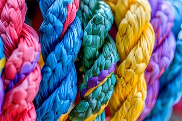 Vibrant Rope Unity: a Multicolored Tapestry of Support and Leadership