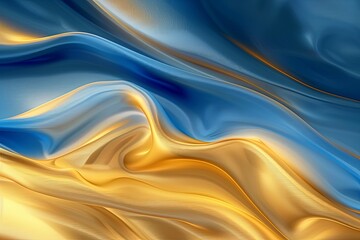 Golden Twilight Shimmer: Opulent Blue Abstract Velvet Noise