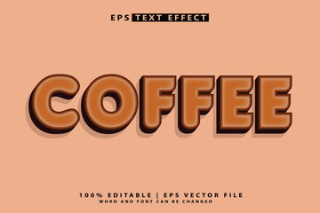 coffee editable text effect vector
