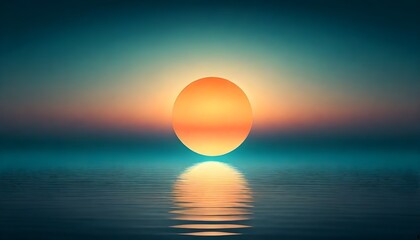 Minimalistic Sunset Artwork Illustration Digital Painting Abstract Graphic Background Design