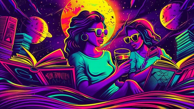 Book club discussing feminist literature, ideas sparking, minds opening, dialogue flowing  169