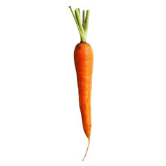  A vibrant carrot with a fine texture of its skin, transparent background, PNG Cutout