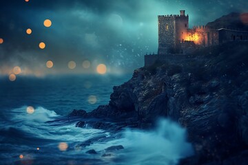 castle in the night
