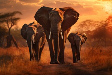 background elephant, Asia Elephant in Thailand, Asia Elephants . Elephant Nature Park, Thailand, Herd of Elephants in Africa walking through the grass in National Park, Tanzania,Thailand,