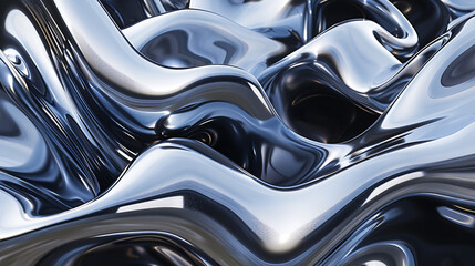 "Featuring A Glossy, Silver Finish, This Luxury Background Captures The Fluidity And Elegance Of A Metallic Abstract."