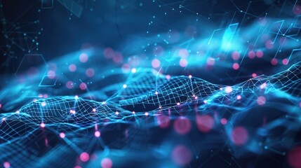 Obraz premium Abstract Artificial Intelligence Technology web background Cyberspace concept
