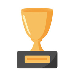 gold trophy cup isolated