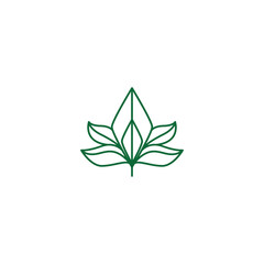 Creative letter A Leaf logo design 