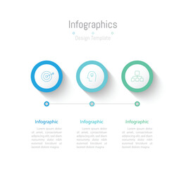 Infographic 3 options design elements for your business data. Vector Illustration.