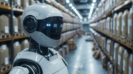 AI interface future warehouse export and import future robot technology