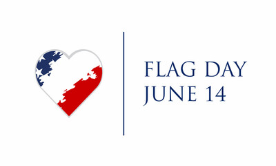 Flag Day in the United States of America. Vector banner design template , June 14th